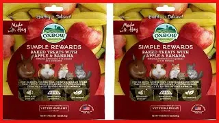 Oxbow Simple Rewards Baked Treats with Apple and Banana Flavor, 3 oz 2 Pack  6 oz total