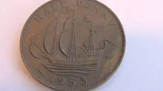 Big 1953 Elizabeth Half Penny