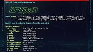 Drupwn - Drupal Enumeration Tool and Security Scanner in Kali Linux
