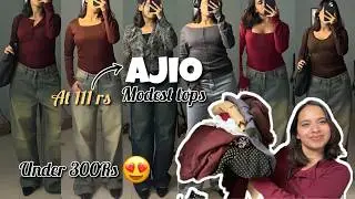 Ajio modest tops haul 2026 | stylish tops under ₹300 | budget fashion india