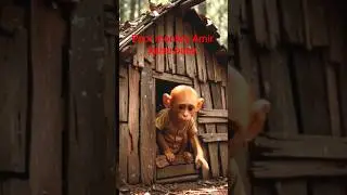 Poor Baby Monkey Living Alone in a Broken Hut | Emotional Story in the Jungle #aavekaistory #viral