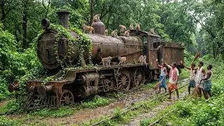 Restoring an Abandoned 1920s Steam Locomotive | ASMR Full Restoration No Talking