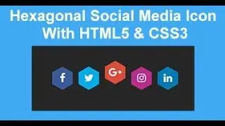 How to create hexagonal social media icon with html & css
