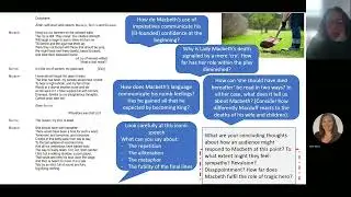 Macbeth 2022 past paper prompts and walk through: Macbeth and Lady Macbeth.