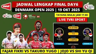 Denmark Open 2025 Final Schedule Today: Fajar Fikri vs. Takuro Yugo, Jojo vs. Shi Yu Qi | 5 PM