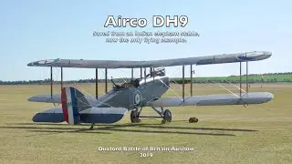 Airco DH-9 &mdash; спасён из питомника индийских слонов &mdash; авиашоу &laquo;Битва за Британию&raquo; в Даксфорде, 2019 г.