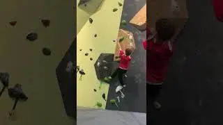 Running start just for fun on this climb! #climbing #bouldering