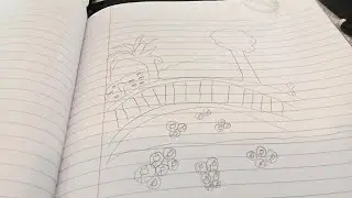 Drawing Claude monet's waterlillies under a bridge plus sushi cat 2
