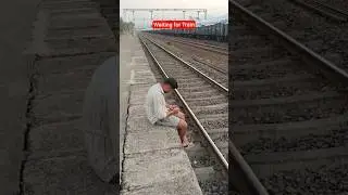 Waiting for Train Desi Style  😳 #india #shorts