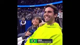 Kak&aacute; pulled up to the Orlando Magic's Brazilian Night 🇧🇷