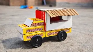 How To Make Fast Food Truck From Matchbox | Diy Mini Pickup Truck 🚚 Toy Project
