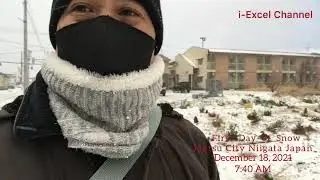 First Day of Snow - December 18, 2021  ( Joetsu City Niigata Japan)