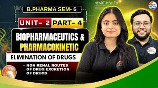 Non Renal Route Of Drug Excretion I Part - 4 I Unit - 3 I Sem 6 I B.Pharm