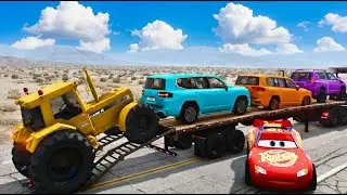 Duble Flatbed MAN vs Train 😱 BeamNG Chaos LIVE