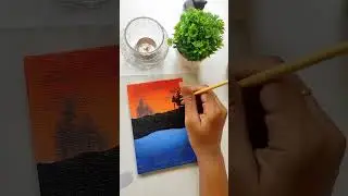Stranger Things Acrylic Painting #shorts #youtubeshorts #easy  #strangerthings#acrylics #vinishasart