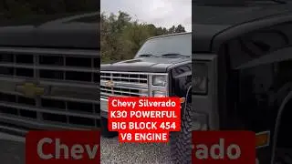 The 1986 Chevrolet Silverado K30 with A POWERFUL Big Block 454 V8 engine. #chevrolet #chevytrucks