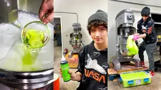 Making GREEN Slime with Slime Chef 👨&zwj;🍳