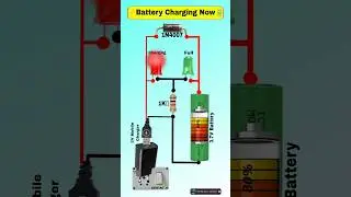 Battery Charging Indicator 🔋 | Basic Circuit Explained in 1 Minute #shorts#battery
