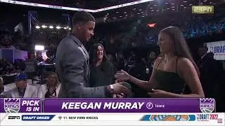 Sacramento kings draft Keegan Murray with the 4th pick - 2022 NBA draft