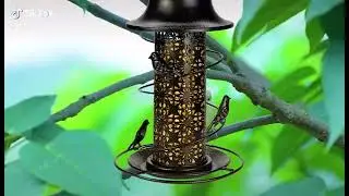 Solar Bird Feeder for Outside Hanging, Retro Bird Feeder, Waterproof Bird Feeder | URBAN DECO