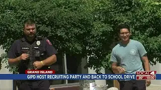 Grand Island Police host recruiting party, back to school drive
