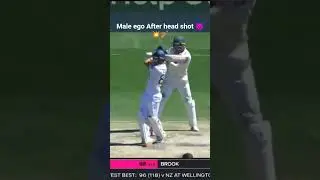 Head shot 🤕 &rarr; Male ego 😤🔥 &rarr; 50 ✔️ &rarr; 100 💯🏏 #ytshorts #shortvideo #cricketshorts #trending