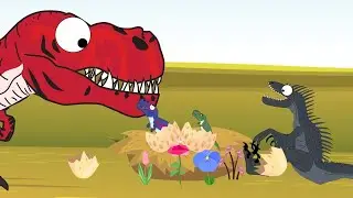 Deinonychos and the  Tyrannosaurus Rex - Funny Dinosaur Cartoon for FamiliesTyrannosaurus Rex 2021