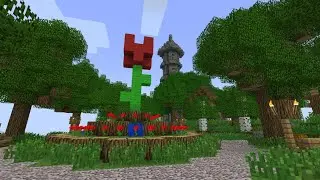 Minecraft Beta 1.7.3 server - OSM. Episode 9. Small village and some new buildings.