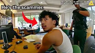 Banker Outsmarts Teen Scammer  POLICE ACTIVITY Footage