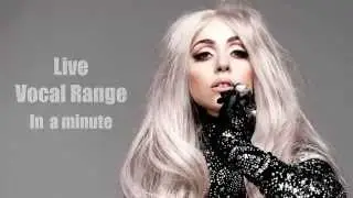 Lady Gaga Live Vocal Range In a Minute (B♭2-B♭5)