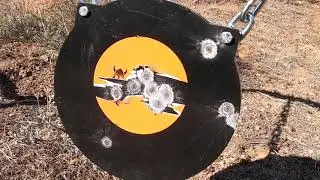 HK USP 45 ELITE VIKING DUAL GONG TARGET AR500 STEEL GONG TARGET 8in AND 10in GONG TARGET WITH STAND
