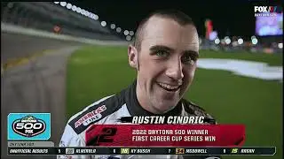 AUSTIN CINDRIC POST RACE INTERVIEW - 2022 DAYTONA 500 NASCAR CUP SERIES AT DAYTONA