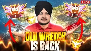 4v4  WITH NEW SQUAD 🔥🚀 WRETCH LIVE 🖤 GRINDING UNTIL #1 😬#nonstopgaming #freefirelive