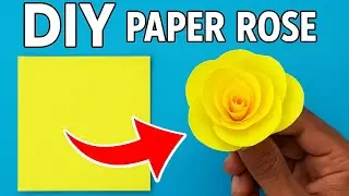 DIY Yellow Paper Rose 🌼 | Easy & Beautiful Paper Flower Tutorial