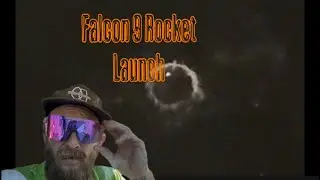 Space X Rocket Launch & 1st Stage Booster Descending 