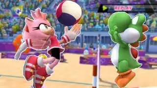 Mario & Sonic At The London 2012 Olympic Games Beach Volleyball #47 With Team Amy, Blaze
