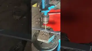 Iron is drilled in this way by drilling machine