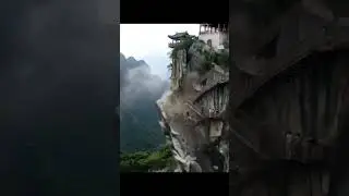 The cliff with the zigzag staircase suddenly collapsed