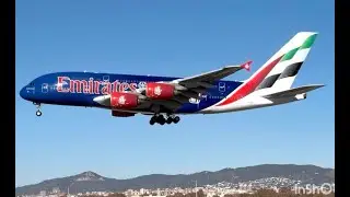 Barcelona Airport: Long Range Aircrafts Takeoffs and Landings