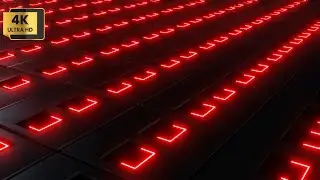 4K Red Geometric Neon Stroke Loop | No Copyright Motion Loop Background Video 