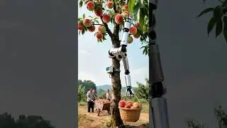 Look what an amazing machine has been made to break fruit 🍑#farm #fruit #farming #farmer #nature