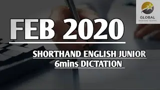 FEB 2020 SHORTHAND ENGLISH JUNIOR SPEED 6mins DICTATION 🔊✍🏼🏆✨