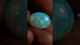 12x16 MM Natural AAAA Grade Blue Green Red Rainbow Fire Solid Ethiopian Opal Oval Shape Cabochon