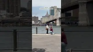 She Said YES on the Brooklyn Bridge #shorts