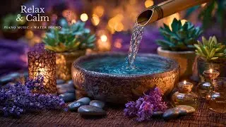 Bamboo Water Fountain Healing 24/7 🌿 Relaxing Music and Nature Sounds for Sleep, Meditation, Study