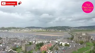 Day 2 Holiday to Wales Visiting Conwy, Conwy Castle, The Smallest House in Great Britain, Drone View