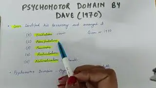 Psychomotor  Domain by Dave (1970)