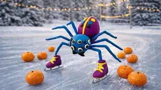 Spider made of air-dry clay🕷️🕸️. Follow my account! 🫶🏻 I will do my best for you. 😊