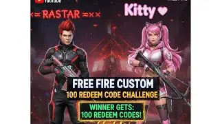 Free Fire 1v1 Challenge 😱 | RASTAR vs Kitty | 100₹ Redeem Code Giveaway