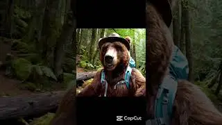 Bear camping vlog part2: #BearVlog #CampingComedy #AnimalVlogger #SoloCamping #youtubeshorts #shorts